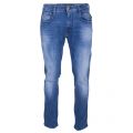 Mens Blue Wash Anbass Hyperflex Slim Fit Jeans 72623 by Replay from Hurleys