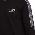 Mens Black Taped Logo Detail Crew Sweat Top 57469 by EA7 from Hurleys