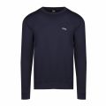 Athleisure Mens Navy Salbo 1 Small Logo Crew Sweat Top 44797 by BOSS from Hurleys