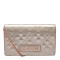 Womens Rose Gold Quilted Crossbody Clutch Bag 57884 by Love Moschino from Hurleys