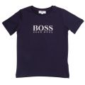 Boss Boys Navy Big Logo S/s Tee Shirt 7484 by BOSS from Hurleys