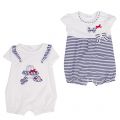 Baby Navy Stripe 2 Pack Rompers 40041 by Mayoral from Hurleys