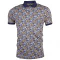 Mens Navy Stretford Aop S/s Polo Shirt 64208 by Pretty Green from Hurleys