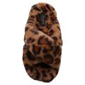 Womens Brown Leopard Elyna Faux Fur Cross Slippers 96959 by Ted Baker from Hurleys