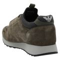Mens Ivy Branded Perforated Trainers 45749 by Emporio Armani from Hurleys