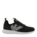 Mens Black Eagle Logo Mesh Running Trainers 38423 by EA7 from Hurleys