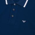 Mens Blue Branded Cuff S/s Polo Shirt 79755 by Emporio Armani from Hurleys