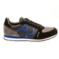 Mens Grey Logo Trainers 11104 by Armani Jeans from Hurleys