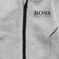 Toddler Grey Marl Branded Hooded Zip Through Sweat Top 56022 by BOSS from Hurleys