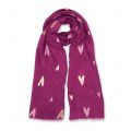 Womens Burgundy Heart Print Scarf 80370 by Katie Loxton from Hurleys