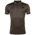 Mens Loden Green Black Label Badge S/s Polo Shirt