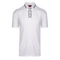 Mens White Dolmar Zip Neck S/s Polo Shirt 36790 by HUGO from Hurleys