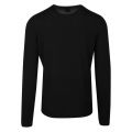Athleisure Mens Black Raio_1 Wool Crew Neck Knitted Top 45198 by BOSS from Hurleys