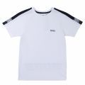 Boys White Logo Trim S/s T Shirt 55950 by BOSS from Hurleys