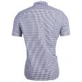 Mens Navy and White S/s Check Shirt 14666 by Lacoste from Hurleys