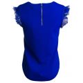 Womens Bright Blue Ysabel Frill Sleeve Top 14098 by Ted Baker from Hurleys