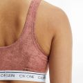 Womens Faded Red Grape CK1 Unlined Triangle Bralette 108340 by Calvin Klein from Hurleys