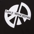 Mens Black Half Peace Logo Slim Fit S/s T Shirt 47857 by Love Moschino from Hurleys