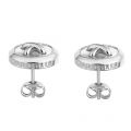 Womens Silver/Mother Of Pearl Bernett Button Studs 53354 by Ted Baker from Hurleys