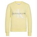 Womens Mimosa Yellow Dyed Monogram Crew Sweat Top 56197 by Calvin Klein from Hurleys