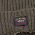 Mens Khaki Branded Knitted Hat 32862 by Paul And Shark from Hurleys