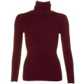Womens Oxblood Smone Roll Neck Knitted Jumper