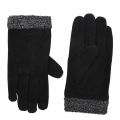 Mens Black Ryght Nubuck Fleece Gloves