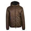 Mens Khaki Printed Eagle Padded Jacket 45658 by Emporio Armani from Hurleys