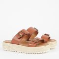 Womens Tan Amelda Leather Sandals 109698 by Barbour from Hurleys