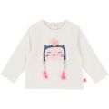Baby White Kitty L/s T Shirt 28442 by Billieblush from Hurleys