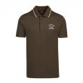 Mens Army/Silver Reflex Tipped S/s Polo Shirt 96747 by Paul And Shark from Hurleys