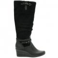 Australia Womens Black Lesley Wedge Boots 73010 by UGG from Hurleys