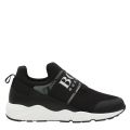 Boys Black Logo Elastic Trainers (30-41) 85547 by BOSS from Hurleys