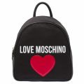 Womens Black Heart Canvas Backpack 41338 by Love Moschino from Hurleys