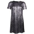 Womens Black & Silver Sequin Animal Print Dress 15745 by Michael Kors from Hurleys