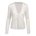 Womens White Alyssum Vipopsa Tie Knitted Cardigan 86369 by Vila from Hurleys