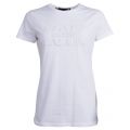 Womens White Embossed Logo S/s T Shirt 15647 by Love Moschino from Hurleys