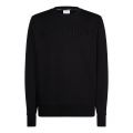 Mens Black Embroidered Logo Crew Sweat Top 49908 by Calvin Klein from Hurleys