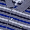 Boys Grey Striped S/s Polo Shirt 63947 by Lacoste from Hurleys