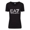Womens Black Train Logo Series S/s T Shirt 38114 by EA7 from Hurleys