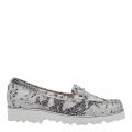 Womens White Silver Aretina Snake Print Shoes 83499 by Moda In Pelle from Hurleys
