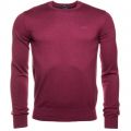 Mens Bordeaux Small Logo Crew Knitted Jumper 61279 by Armani Jeans from Hurleys