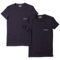 Mens Black 2 Pack Logo Crew S/s Tee Shirts 66832 by Emporio Armani from Hurleys