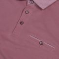 Mens Pink Aslam Woven Collar S/s Polo Shirt 43885 by Ted Baker from Hurleys