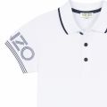 Junior Optic White Logo S/s Polo Shirt 50879 by Kenzo from Hurleys