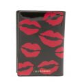 Womens Black/Red Lip Blot Passport Holder 27816 by Lulu Guinness from Hurleys