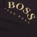 Athleisure Mens Black/Gold Tee 1 Curved Logo S/s T Shirt 45182 by BOSS from Hurleys