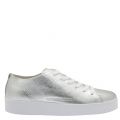 Womens Silver Metallic Tumbled Trainers 37218 by Emporio Armani from Hurleys