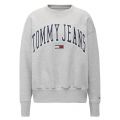 Womens Light Grey Heather Collegiate Logo Sweat Top 39183 by Tommy Jeans from Hurleys