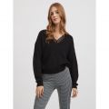 Womens Black Viglacy Lace Knitted Jumper 100840 by Vila from Hurleys
